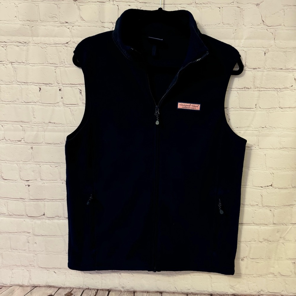 Vineyard Vines westerly navy blue fleece vest XS